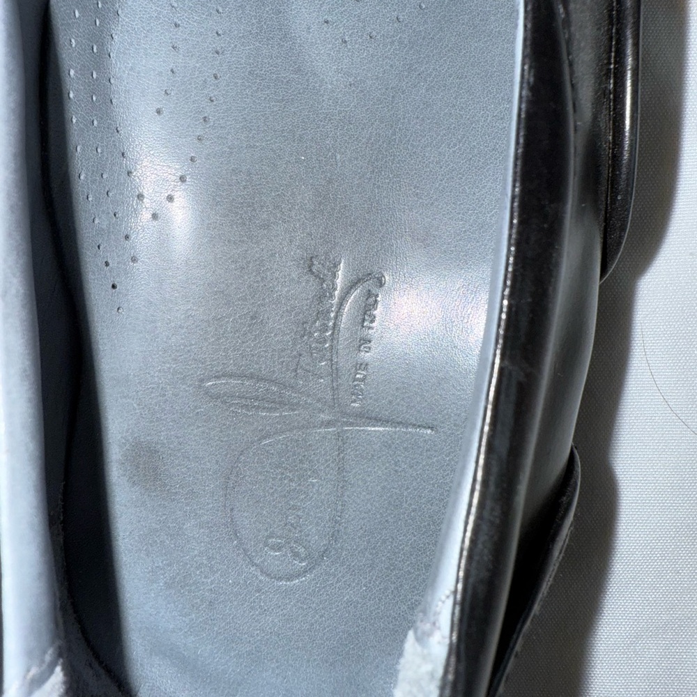 Men's Black Woven Leather Slip-On Loafers - Picture 10 of 11
